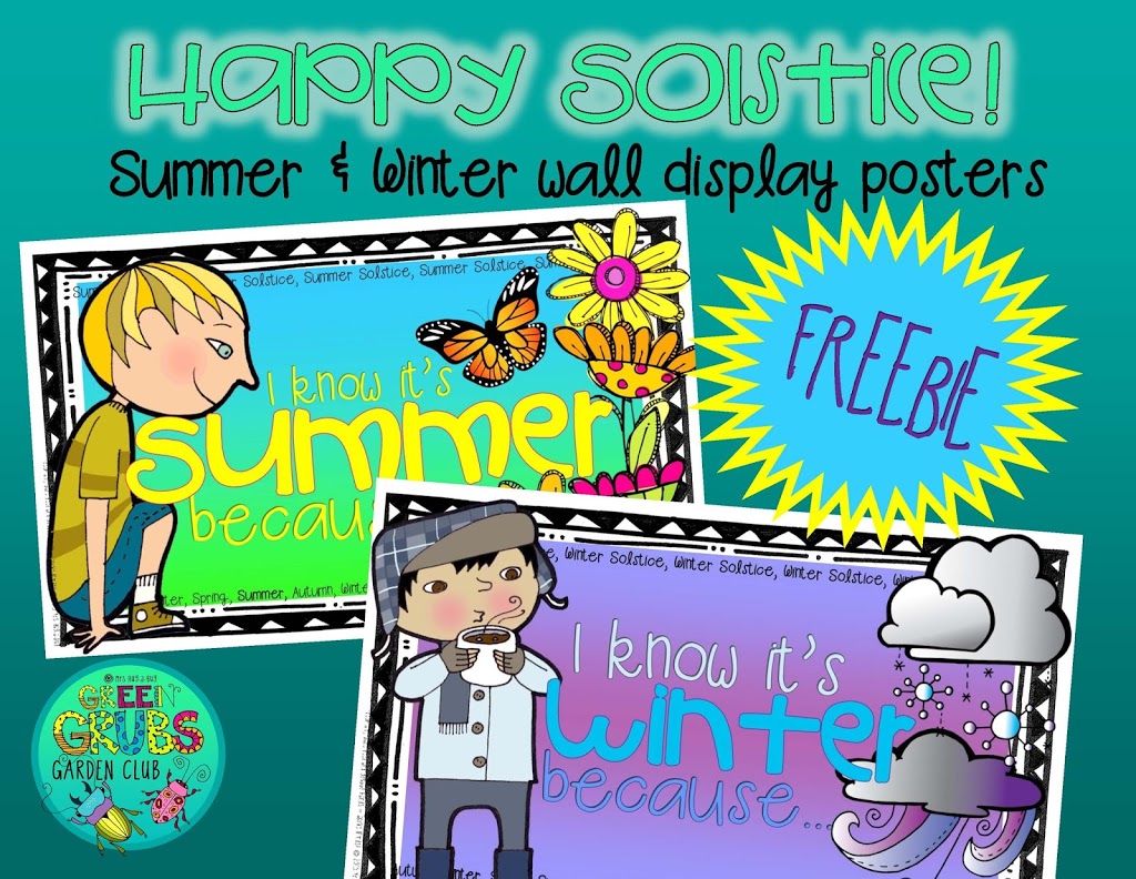 Happy Solstice! (FREE summer & winter wall display posters)