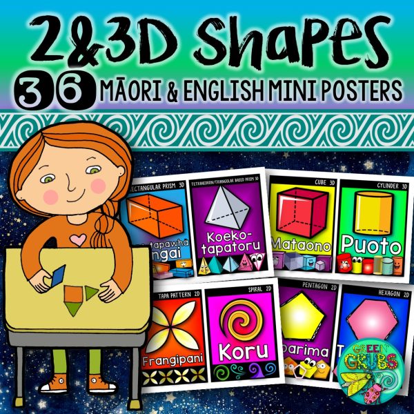 Shape Mini Posters (bilingual 2D & 3D shapes)