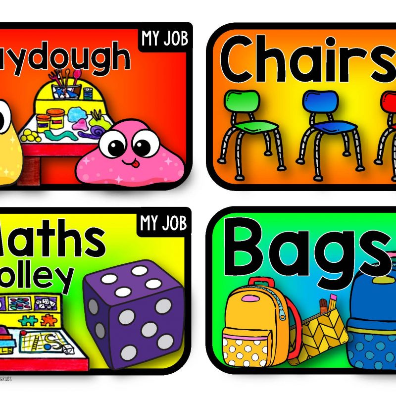 Classroom Job Labels & Display Banners