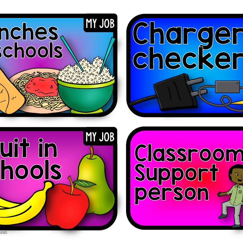 Classroom Job Labels & Display Banners