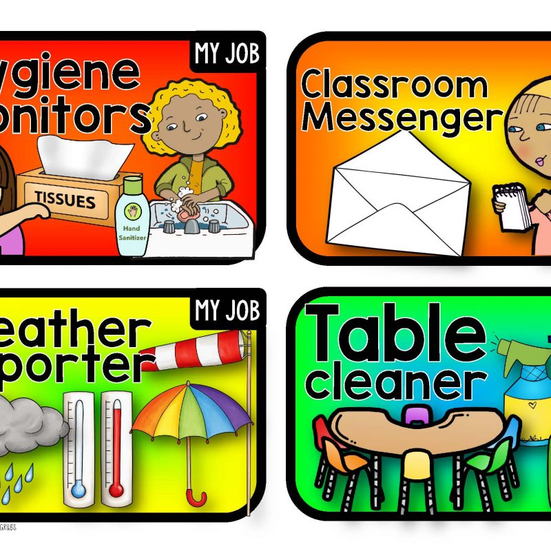 Classroom Job Labels & Display Banners